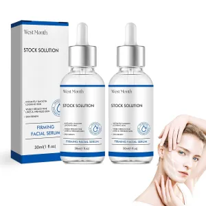 West Month Firming Facial Serum, Skincare Stock Solution, Stock Solution Facial Serum, Reduce Fine Lines Skin-Smooth Looking Skin, Deep Wrinkle Repair Serum, Suitable for All Skin Types(2PC)
