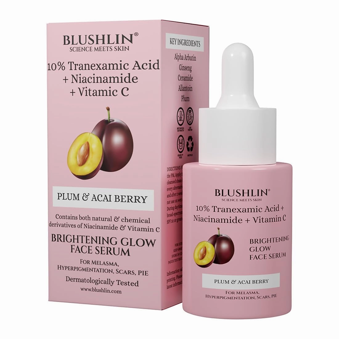 WF 10% Tranexamic Acid Face Serum, 30 ml, with Niacinamide and Vitamin C, for Melasma and Hyperpigmentation
