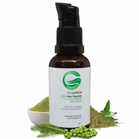 WF 3% Caffeine   3% Pea Peptide Hair Growth Serum | With Panthenol & Bhringraj | Strengthens Roots, Reduces Hair Fall, Boosts Hair Growth, Hydrates, Nourishes Scalp & Improves Hair Density | 30ml