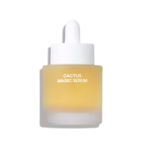 Whamisa Organic Cactus Magic Serum, Anti-Wrinkle & Brightening, Rejuvenation, Strengthen Skin Barrier, Probiotics, Hydrating, Facial Ampoule, Pore Refining (32ml)
