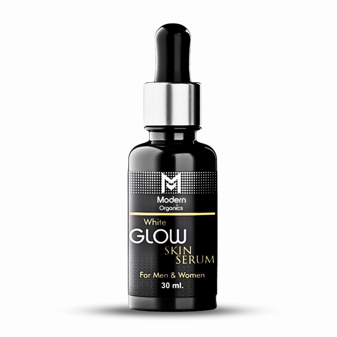 White Glow Skin Serum with Vitamin C – Brightening & Hydrating Face Serum for Men & Women | Niacinamide, Turmeric & Natural Extracts | 30ml