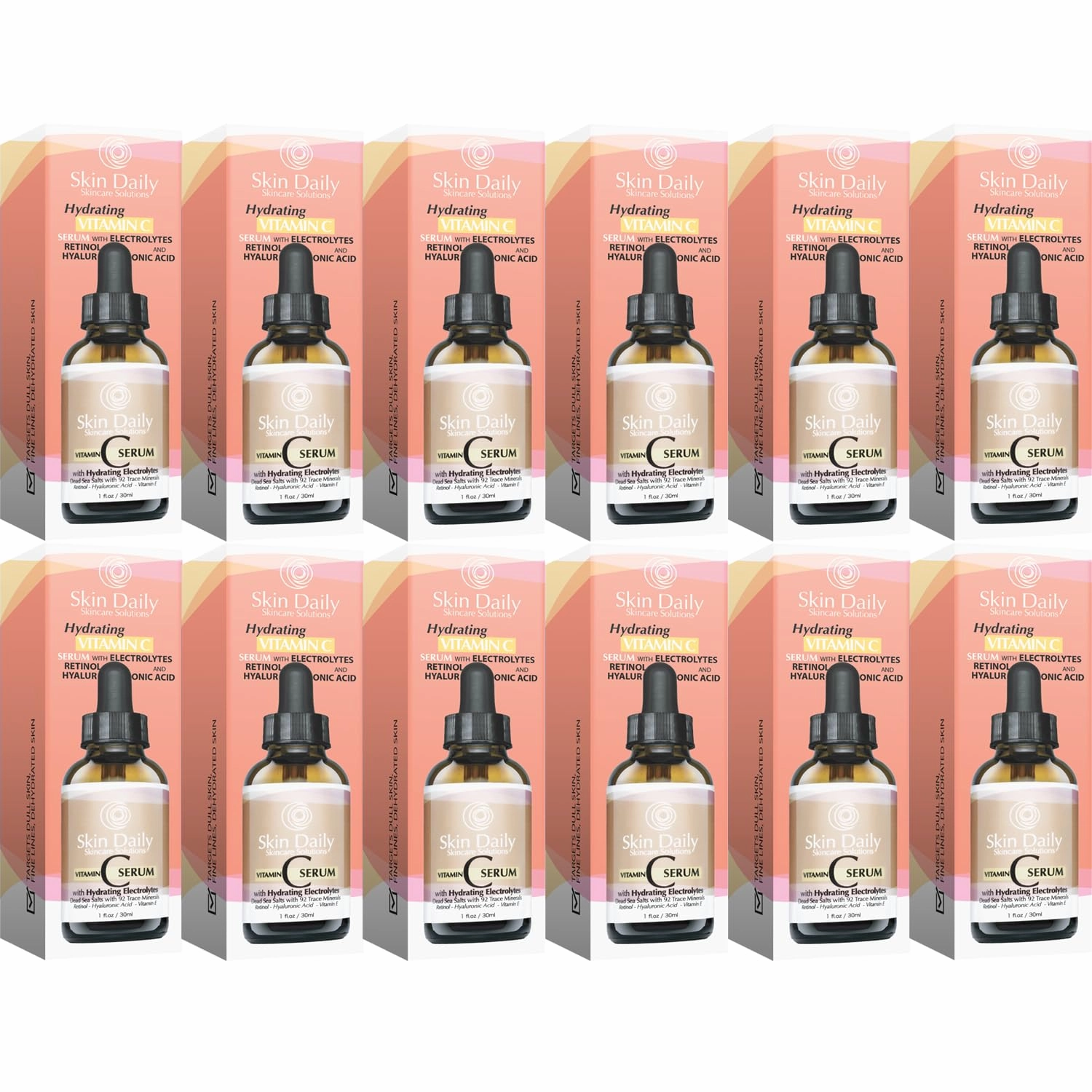 Wholesale Skin Daily Vitamin C Serum for Face - 1oz - Bulk - Gifts - B2B - Spa - Salon - Skincare - 12pack