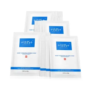  WIS  Intensive Hydrating Face Masks 24 EA with Hyaluronic Acid Serum for Dry Skin, Collagen Facial Mask to Pore Minimizing, Elasticity Improvement and Repair Dehydrated Skin, Safe on Sensitive Skin