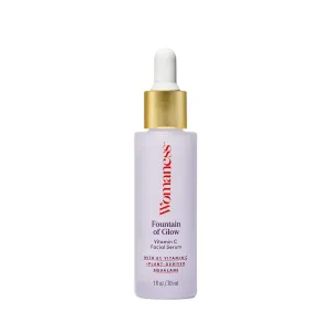 Womaness Fountain of Glow Face Serum – Brightening Vitamin C Serum for Face with 8% Vitamin C & Plant-Derived Squalane Oil – Menopause Skin Care for Improving Uneven Skin Tone & Dullness – 30ml