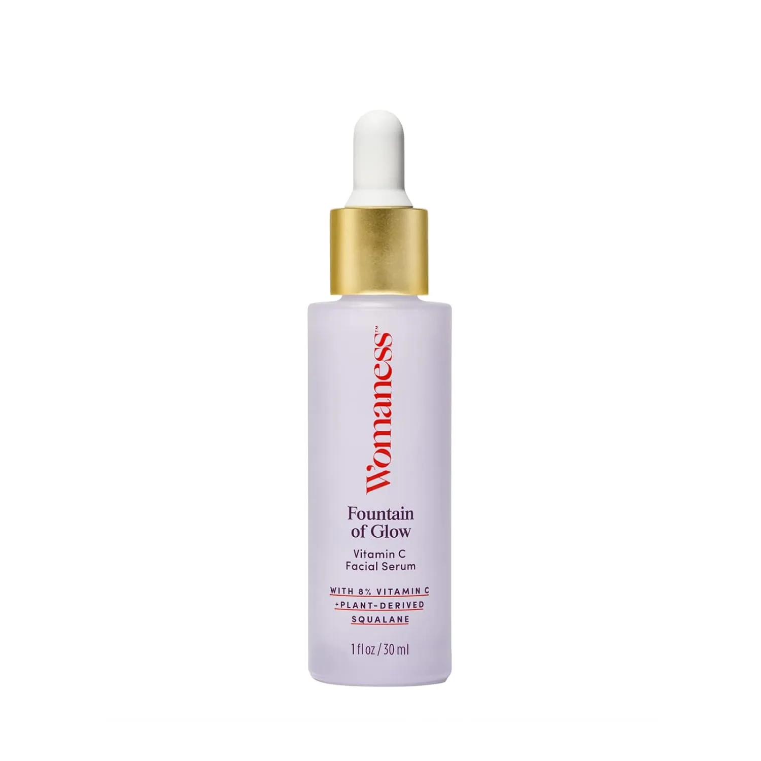 Womaness Fountain of Glow Face Serum – Brightening Vitamin C Serum for Face with 8% Vitamin C & Plant-Derived Squalane Oil – Menopause Skin Care for Improving Uneven Skin Tone & Dullness – 30ml