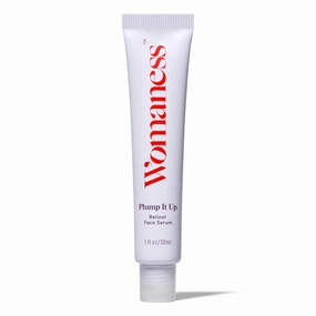 Womaness Plump It Up Retinol Serum – Roll-On Hydrating Face Serum for Women w/Hyaluronic Acid & Collagen Boosting Retinol – Anti Aging for Fine Lines, Wrinkles & Smoothing Ceramide NG Skin Care 30ml