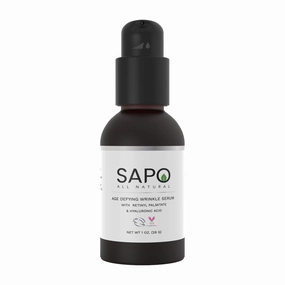 Wrinkle Serum with Bakuchiol, Retinyl Palmitate & Hyaluronic Acid - Reduce Fine Lines, Boost Facial Elasticity & Skin Texture - 1 oz