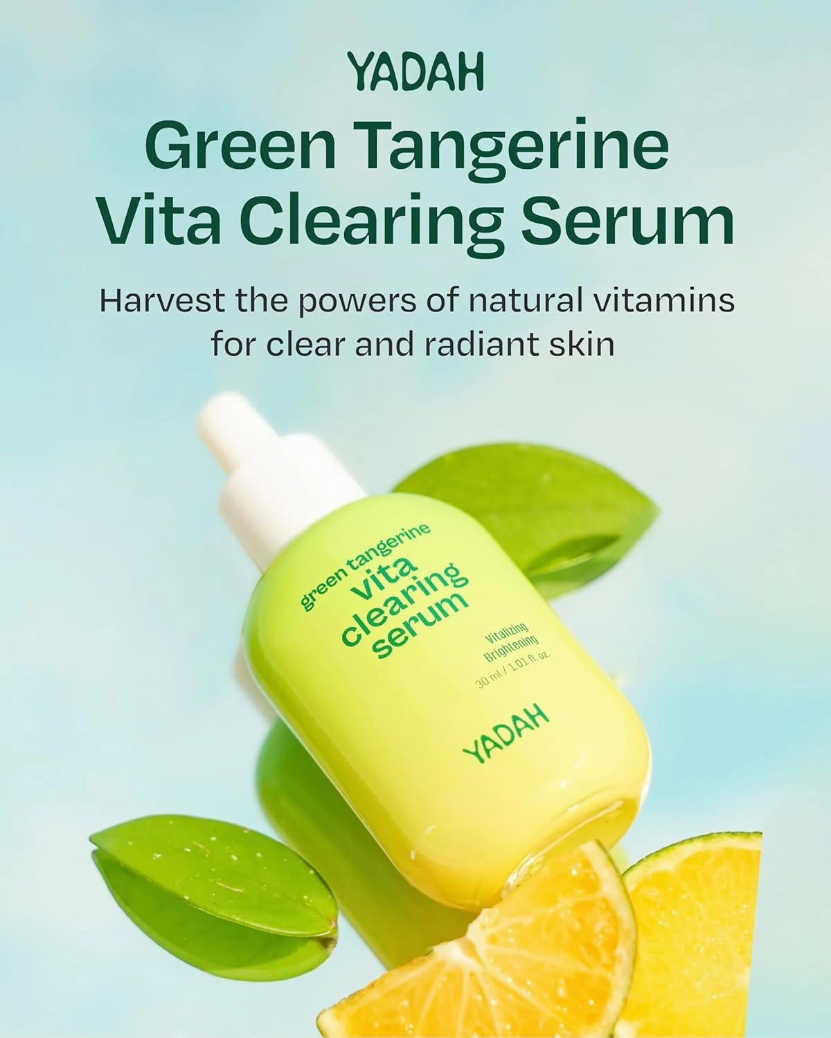 YADAH Green Tangerine Vita Serum 1.01 Fl oz 1-Pack - Hydrating, Revitalizing Serum with Vitamin C for Dull Skin and Radiant Complexion
