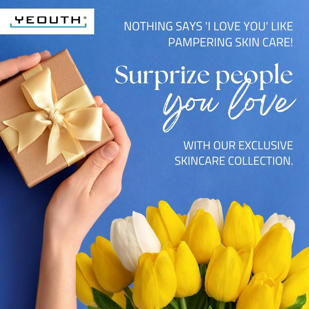 YEOUTH Skin Care Set: Retinol Serum with Hyaluronic Acid, Vitamin C & Super Face Serum, Cleanser, Toner, Eye Gel, Neck Cream, Face Cream 8-Piece Self Care Gifts For Women