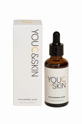 You C & Skin Hyaluronic Acid Serum 1.7 fl oz for Face & Neck for Men & Women - Intense Hydration, Boosts Skin Elasticity, Repairs Skin Barrier