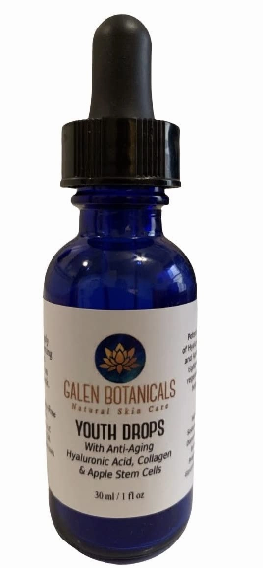 Youth Drops Anti-Aging Face Serum - With Proven Collagen, Apple Stem Cells, Hyaluronic Acid - Reduces Wrinkles & Fine Lines - Doctor Formulated, Tested & Handmade