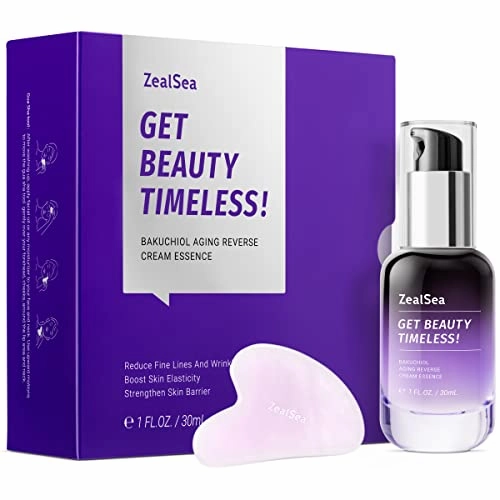 ZealSea 2% Bakuchiol Face Moisturizer, Retinol Alternative Face Lotion for Wrinkles & Fine Lines, Anti Aging Cream with Peptide Stem Cell, Skin Care Renewing for Sensitive Skin, 1 Fl Oz