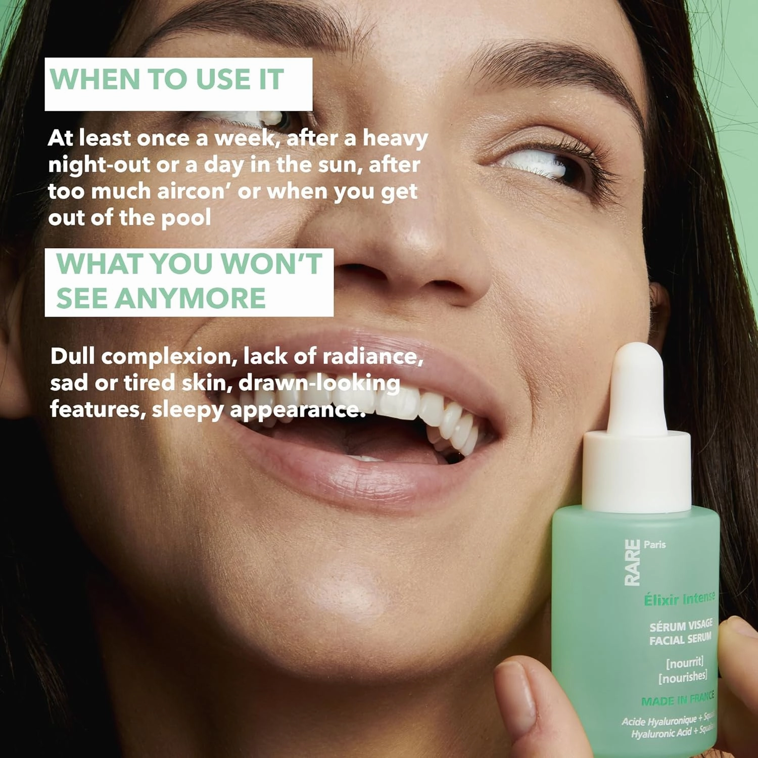 Élixir Intense - Nourishing Facial Serum - Hydrating & Brightening - With Hyaluronic Acid & Squalene - Nourishing, Firming & Revitalizing - Multi-Active Serum Formula - 1oz