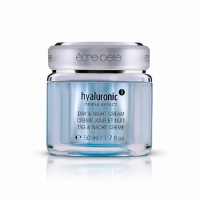 être belle Hyaluronic³ Day & Night Cream | Hyaluronic Acid Moisturizer Face Cream with Squalane, Jojoba, and Grape Seed Oil for All Skin Types | Hydrating, Firming & Plumping Face, 50 ml / 1.7 Fl Oz