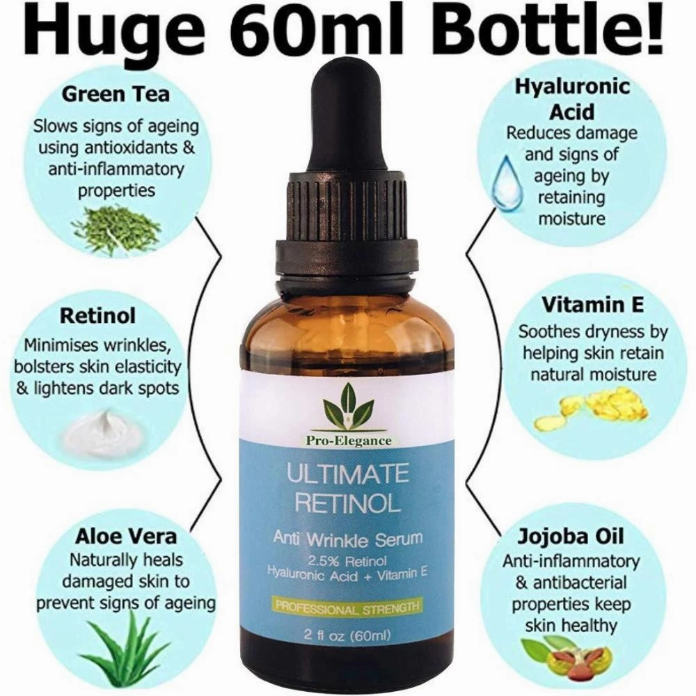 سيرم ريتينول 2.5% للبشرة 60 مل - Pro-Elegance Ultimate Retinol Serum 60 ml