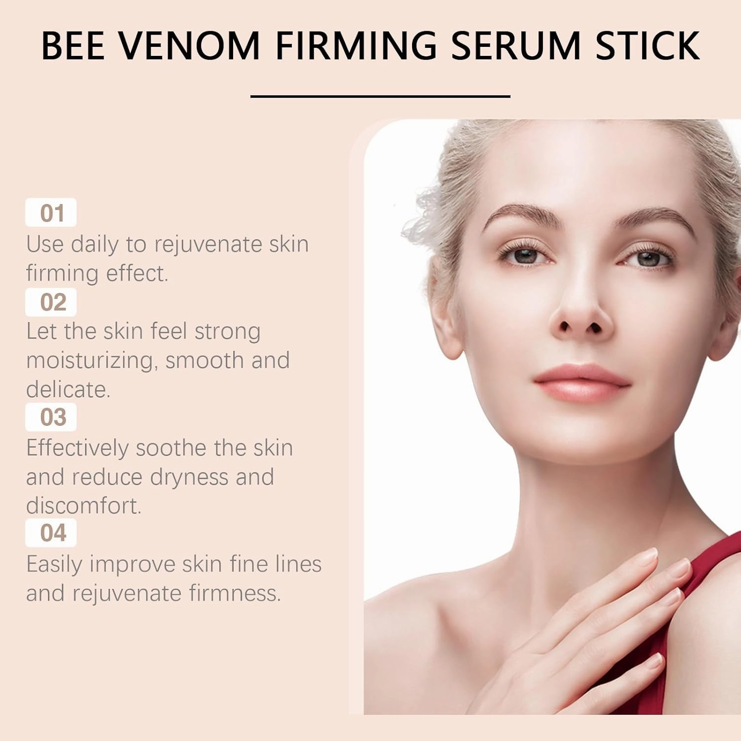 𝐁𝐨𝐭𝐨𝐱𝐢𝐧 Bee Venom Firming Serum Stick, 2025 New Anti Wrinkle Firming Multi Purpose Wrinkle Cream, Lifts, Plumps and Firms Skin, Bee Venom Lift Cream for All Skin Types, 30g/1oz (5)